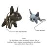 Cartoon Chubby Leather Keychain Cute Car Keyring Unique Dog Pendant  Friend
