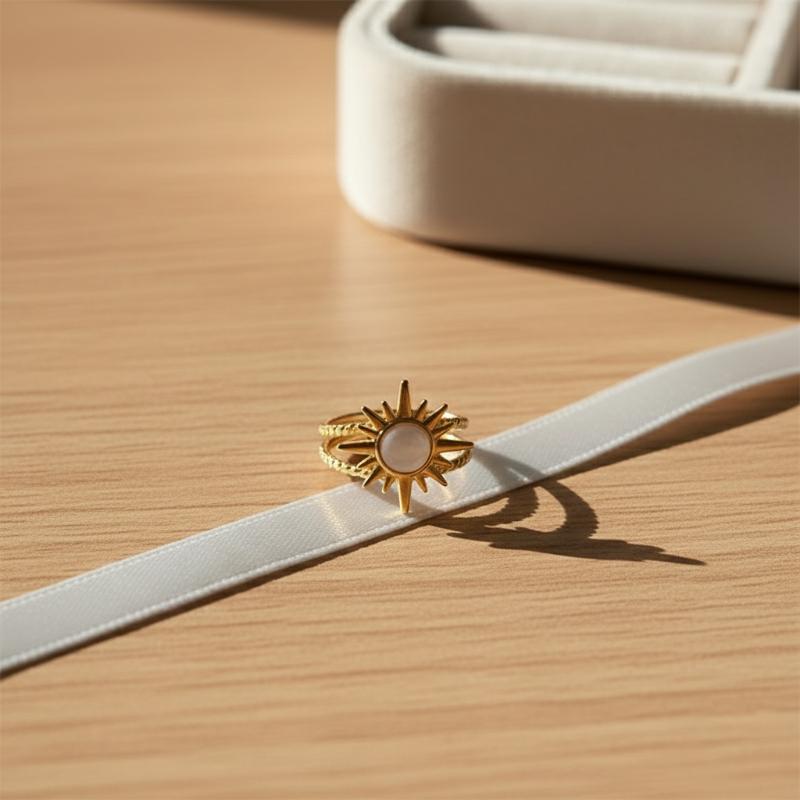 Fashion Stainless Steel French White Enamel Rings For Women Drip Glaze Smooth Elegant Style For Work Or Outing