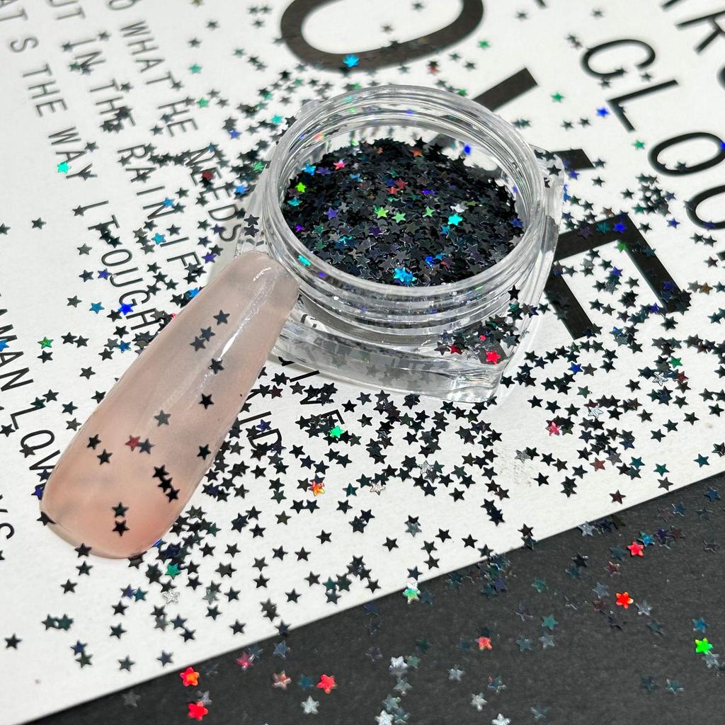 1mm Iridescent Star Nail Art Sequins - DIY Decorations