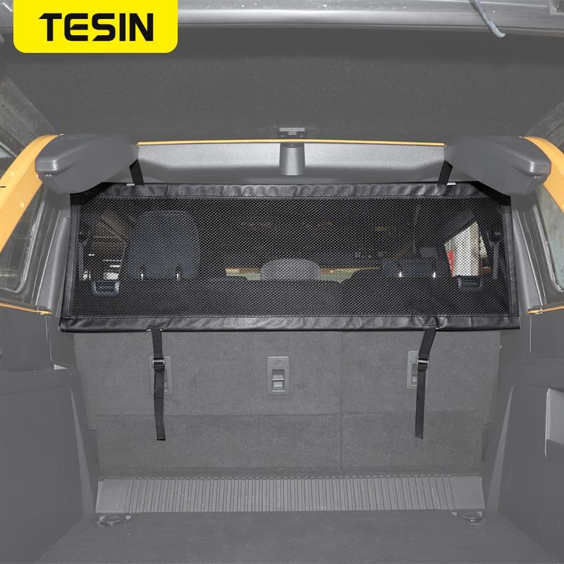 Plasa de portbagaj TESIN pentru portbagaj pentru Ford Bronco 2022 cu 4 usi, organizatoare de plasa de bagaje pentru interiorul masinii