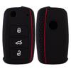 Silikon Araç Katlanır Anahtar Kılıfı Kılıfı Skoda Fabia Octavia İçin Seat Leon Toledo Altea Ibiza İçin Vw Golf Polo Bora Beetle İçin