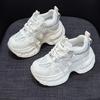 Dad Shoes Women's Thick-soled Inner Height Increase Casual Versatile Color Matching Rhinestone Mesh Sports Women's Shoes