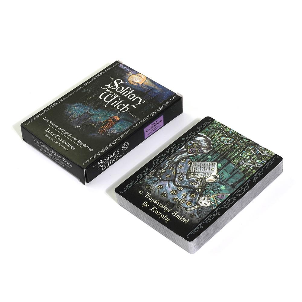 11 * 6,5 cm L'oracolo solitario della strega: Lore, saggezza e luce per il tuo percorso magico Carte da 45 pezzi