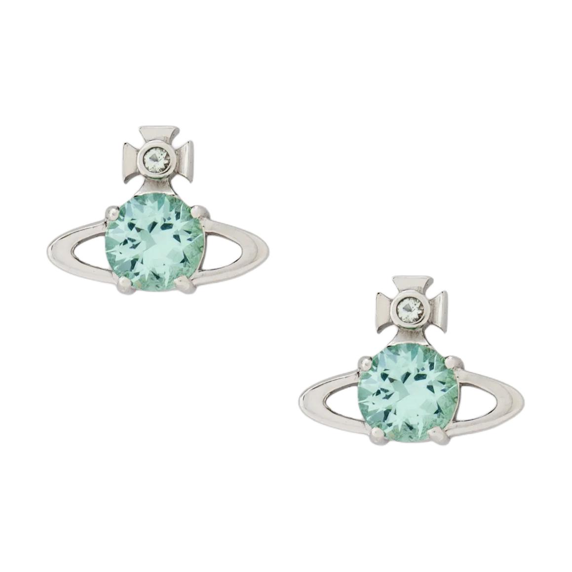 

Vivienne Westwood Exquisite Elegant Design Rhinestone Earrings Unisex earrings Silver Turquoise 1250952089-090 Basic Packaging-Dust Bag+Box