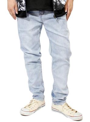 One Colors Men's Skinny Pants, Plus Size, Denim, Stretch, Slim Fit, Denim Jeans, Size 5L, Bleached