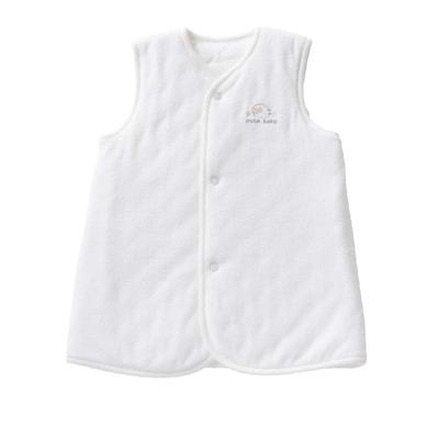 Cream De Coco DX Pile Long Vest Sleeper for Newborns and Made In Japan Sizes Babies, [Fall/Winter Material], 50-80cm (Off-White)
