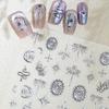 Bronzing Stars Moon Totem Nail Stickers Gold Silver Nail Decoation Decals DIY Nail Supplies