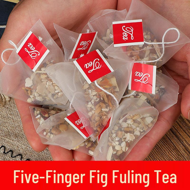 Five Finger Fig Root Herbal Tea: Smilax Glabra with Job's Tears, Euryale Seed, Red Adzuki Bean, and Poria.