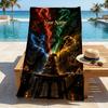 Custom Name Hat Stylish Digital Printing Beach Towel Quick‑Drying Absorbent Blanket for Beach Pool Gym Travel