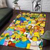 1pc The Simpsons Pattern Area Rug Soft Flannel Floor Mat for Living Room,Office,Bedroom and Carpet,Sofa Coffee Table Floor Mat