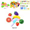 Colorful Kitchen Play Toy Set With Premium Quality Fruit And Vegetable Cutting Pieces