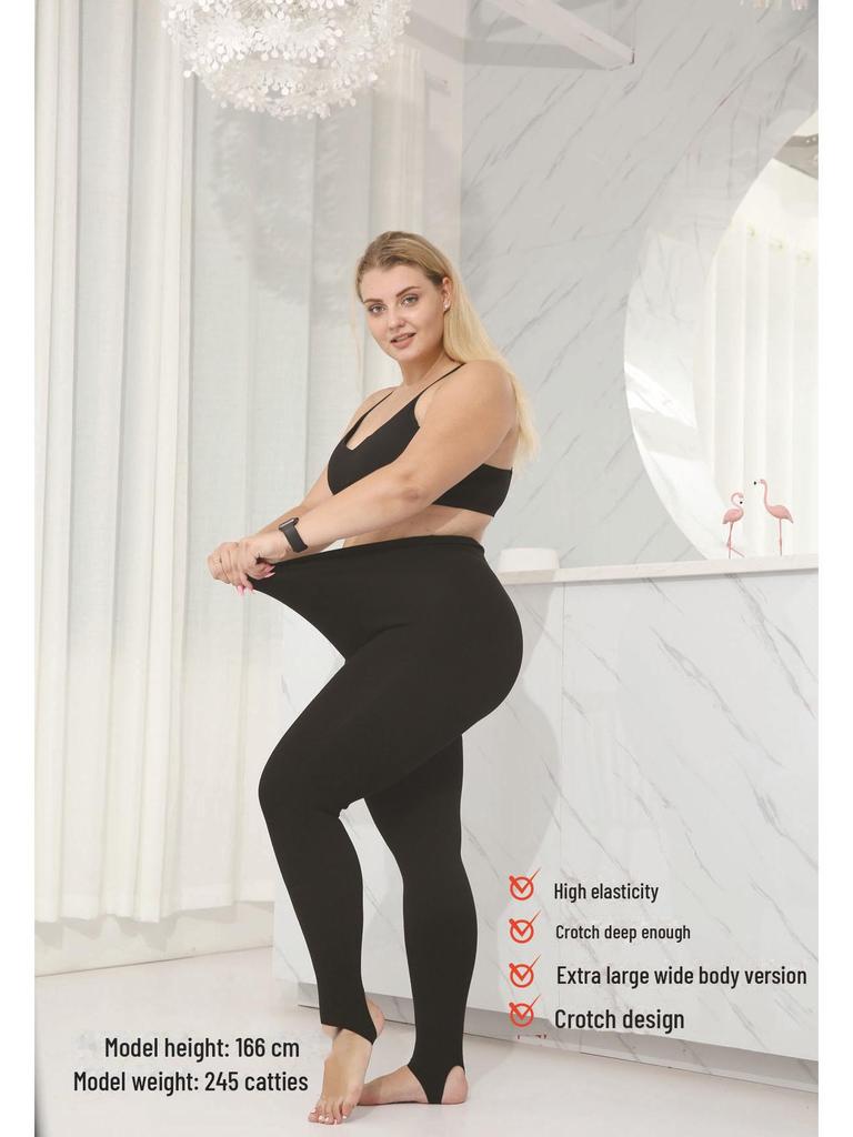 Women's Extra Thick Cotton Cashmere Winter Leggings - Plus Size, Warm One-Piece Pants for Northeast, European, and American Markets