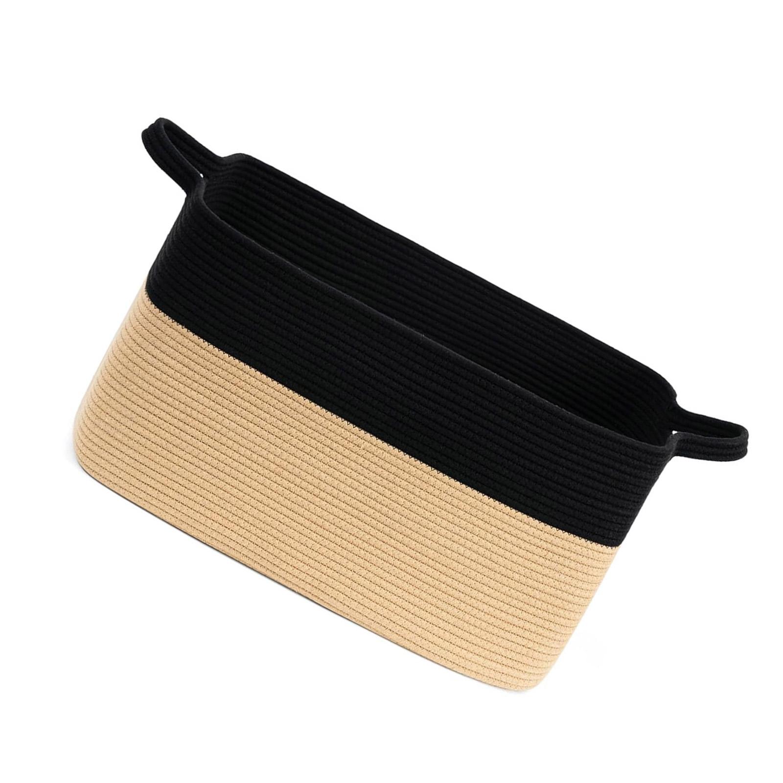 

Декоративная плетеная корзина для хранения на полках, ящик для хранения плетеных хлопковых веревок, органайзер для игрушек, книг, грязной одежды 6