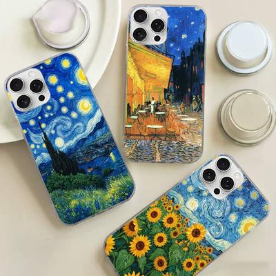 Art Vincent Van Gogh For iPhone 17 16 15 14 Plus 13 12 11 Pro Max Phone Cover Back Satin Colorful Surface