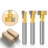 3pcs T-Track Slotting & T-Slot Keyhole Cutter Wood Router Bit Cabo de aço Cortador de comprimento de 3/8 '' e 1/2 '' para madeira - haste de 6 mm / 6,35 mm / 8 mm / 12 mm / 12,7 mm