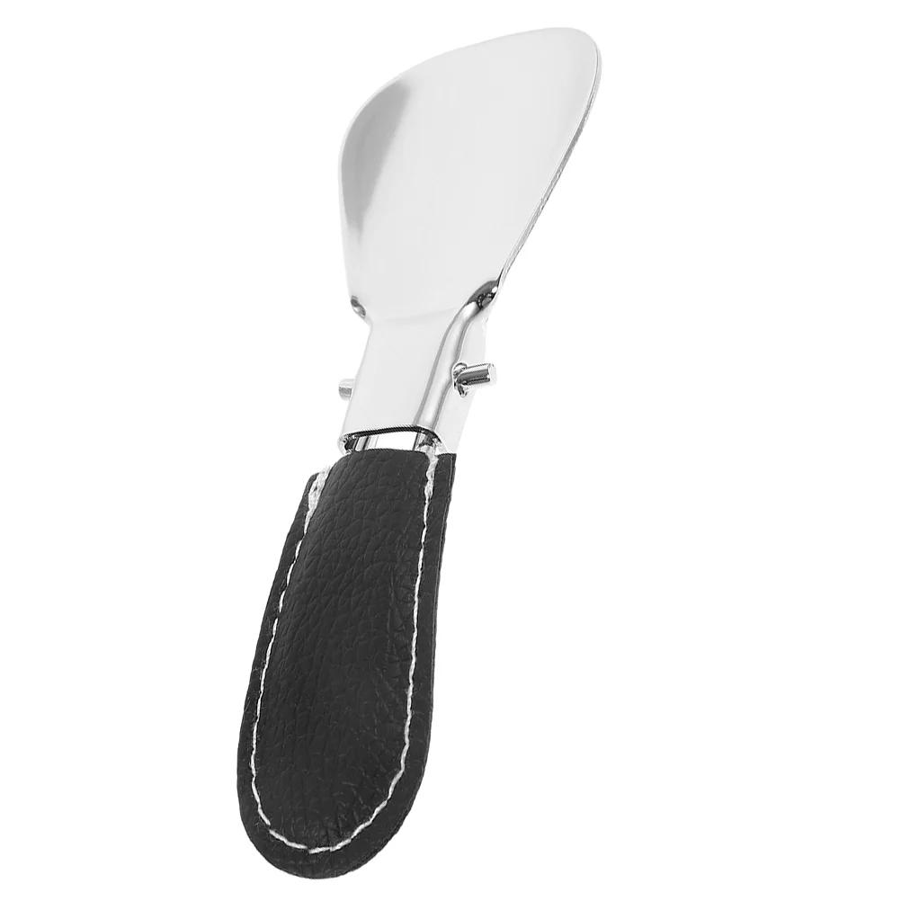 1PC Portable Keychain Shoe Horn, Stainless Steel Foldable Shoehorn for Home Travel