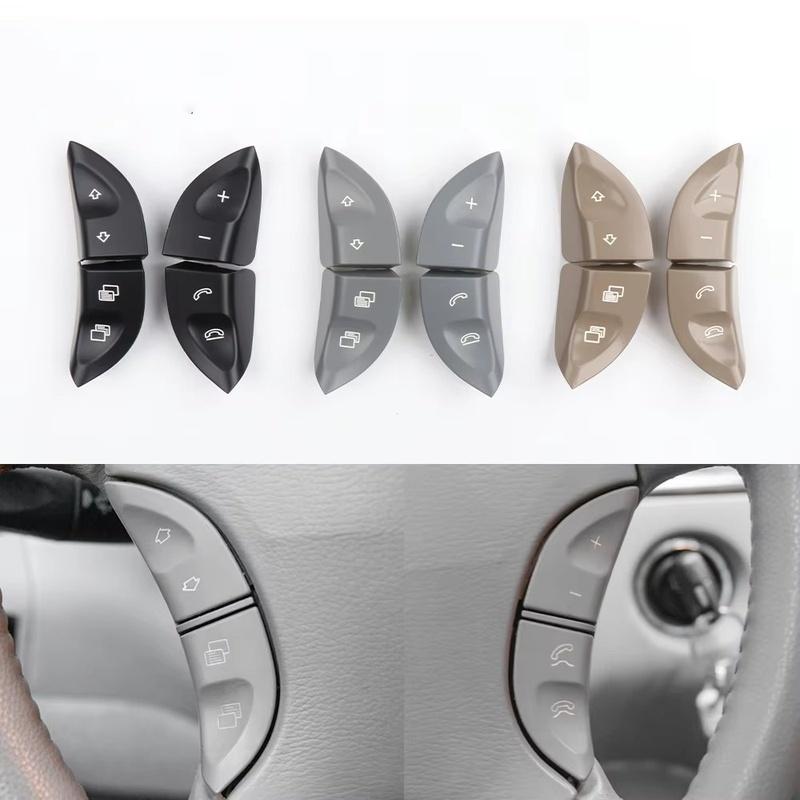 1 Pair Multifunction Steering Wheel Control Button Switch Cover For Mercedes-Benz W220 S430 S500 S600 CL500 CL600