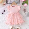 Ärmel Geburtstagsparty Kleid für Kleinkinder Kleine Mädchen