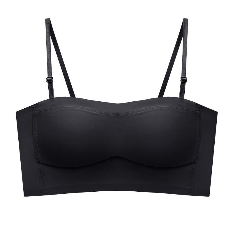 

fashion FallSweet Push Up Bra for Women Seamless Bras Wireless Bralette Comfortable Solid Color Thin Cup Brassiere Sexy Ladies Lingrie 85A чорний