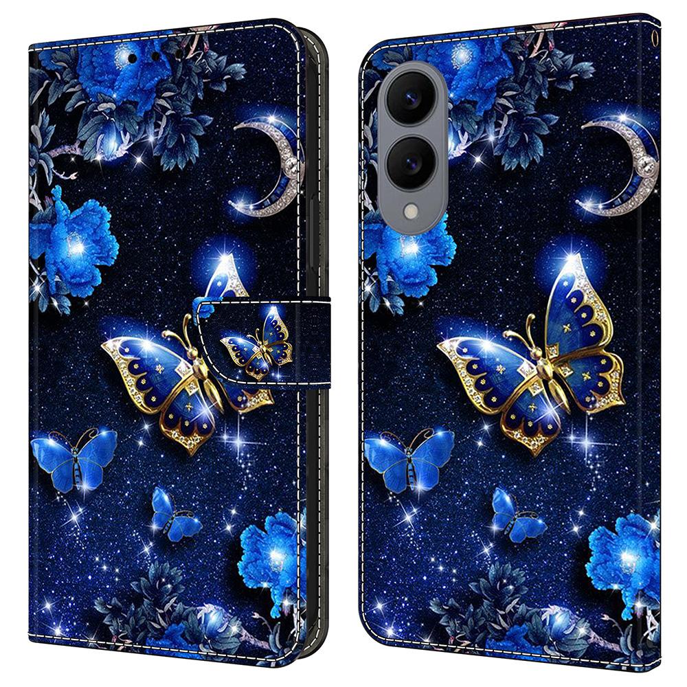 For Samsung Galaxy S25 Edge Leather Case Pattern Printing Wallet Stand Flip Phone Cover