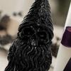 3D Printed Halloween Figurine Skeleton Gnome Figurine, Gothic Skull Goblin Statue, Spooky Collectible Statue Desktop Ornament for Home Office & Party