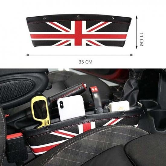 For Mini Cooper Clubman F54 Leather 1X Black Red Console Storage Box Frame Trim