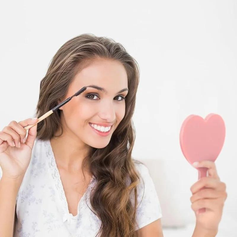 10/5 Pcs Small Pocket Love Makeup Mirror As Party Gift Heart-shaped Handheld Mirror Mini Gift for Ladies Princesses Party