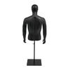 Male Mannequin Torso Dress Form 47-78 Inch Height Adjustable Detachable Arms Sewing Model, Display Stand with Metal Base, Black