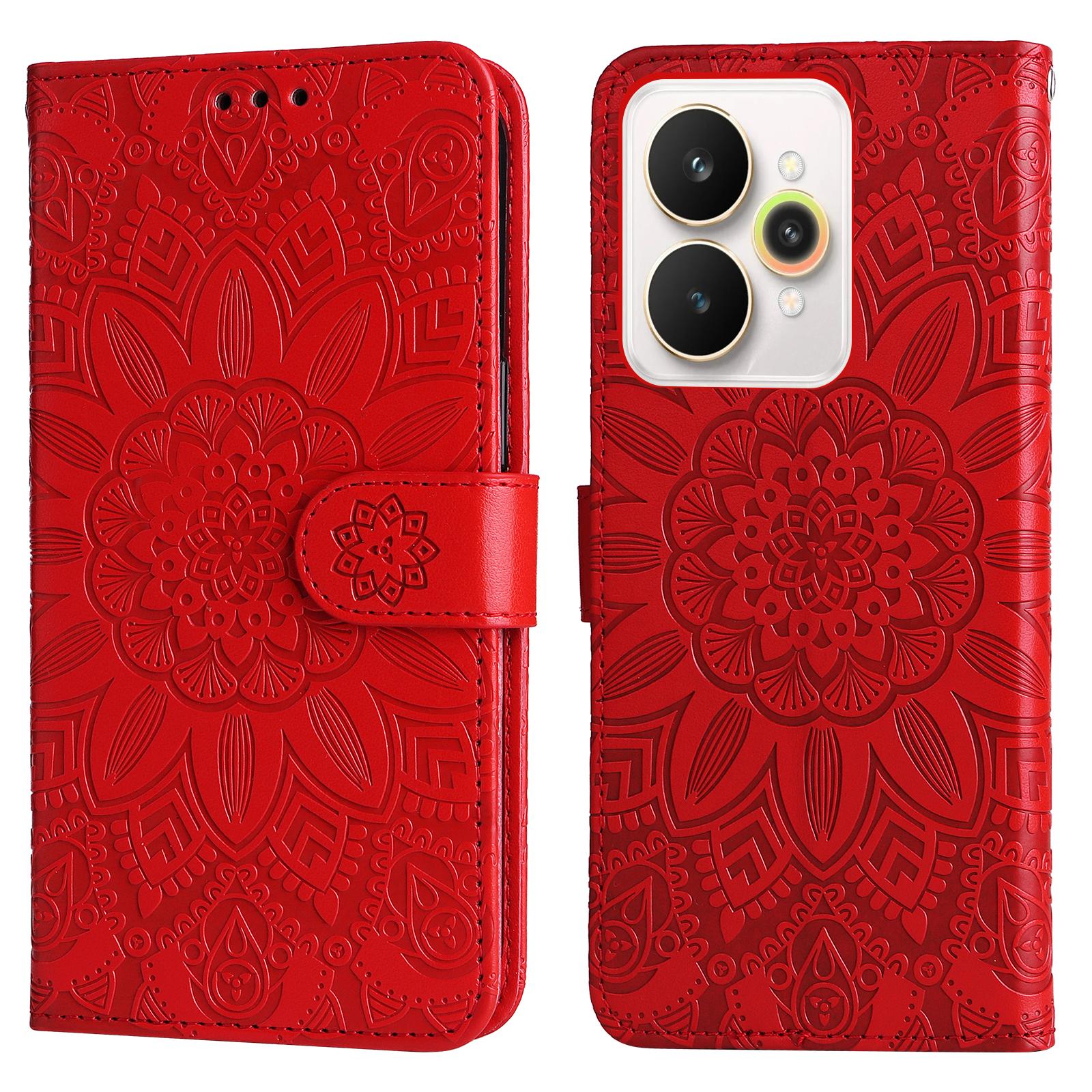 

For Realme 15 Pro 5G/Realme 15 5G Case Sunflower Imprint Leather Wallet Phone Cover E