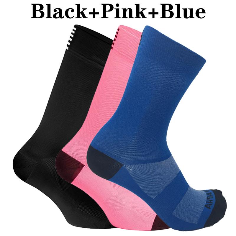 3 Pairs Men Cycling Socks Sports High Quality Breathable Road Bicycle Socks Men Women Outdoor Gym Running Racing Cycling Socks