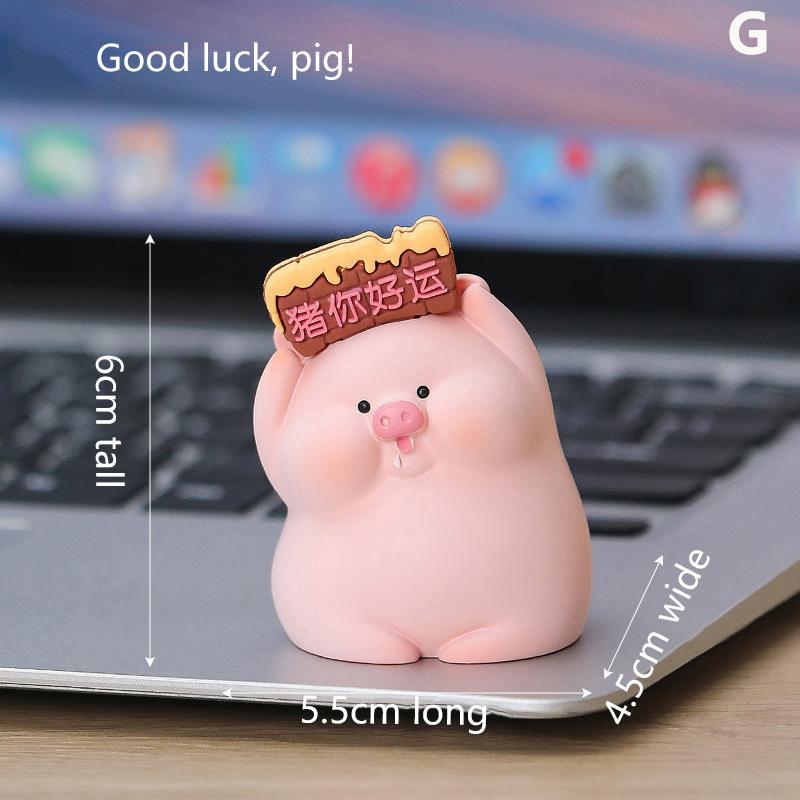Kawaii Pig Resin Diy Home Decoration Figurines Dollhouse Moss Landscape Fairy Garden Miniatures Room Decor