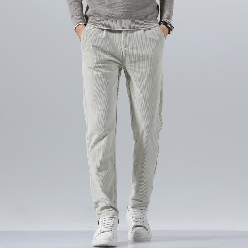 Men's Autumn Slim Straight Solid Color Casual Trousers