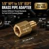 2 Pcs M8 x 1 Male Brass Pipe Fitting Brass Threaded Adapter Pipe Threaded Connector  Gas Line