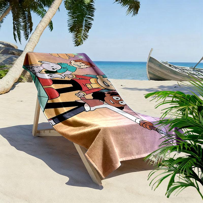 Hilda Art Print Beach Towel, Large Soft Quick Dry Towel for Beach Camping Swimming