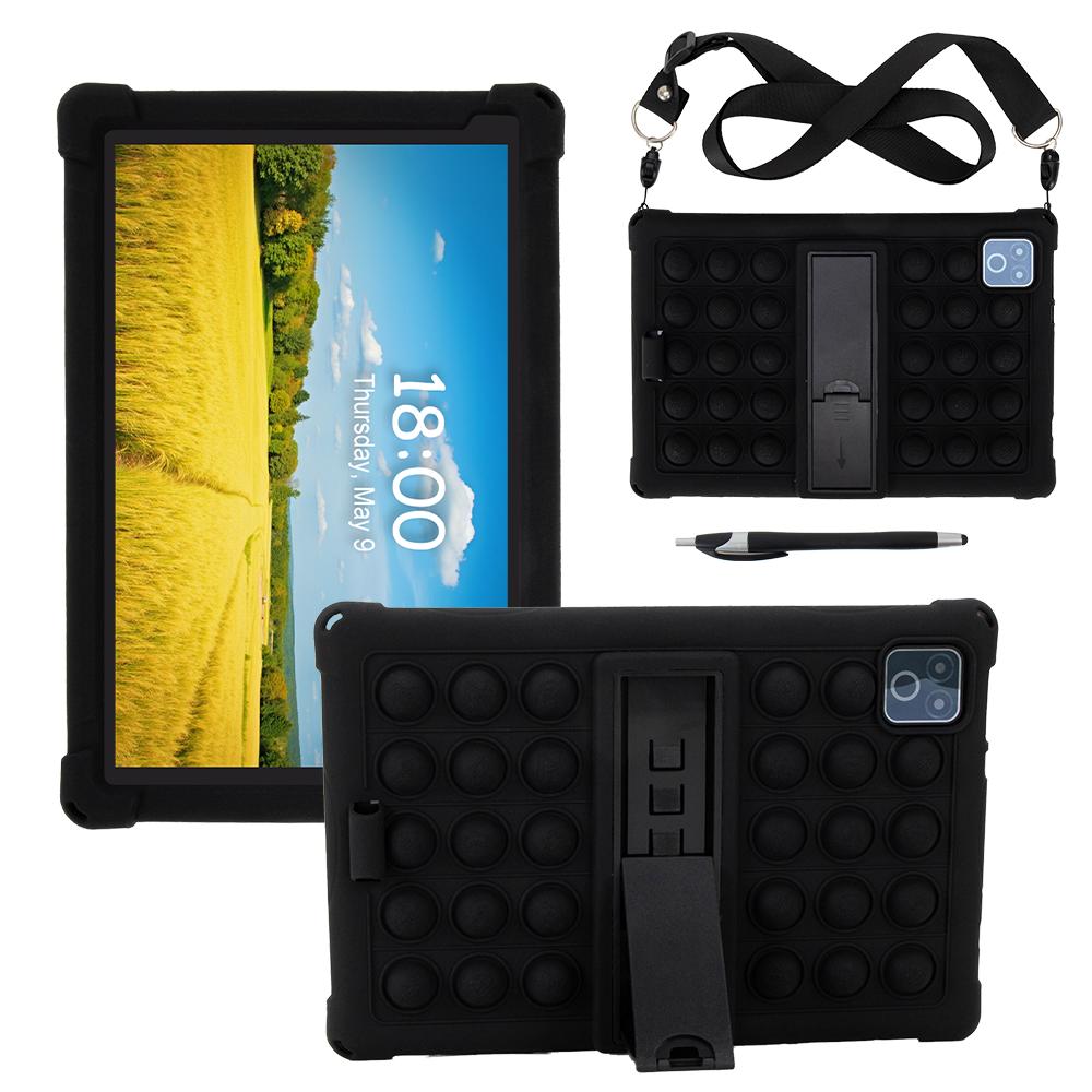 Soft Bubble Silicone Case For URAO X109 10.1 Inch Kids Stand Tablet Cover Shell With Adjust Shoulder Strap