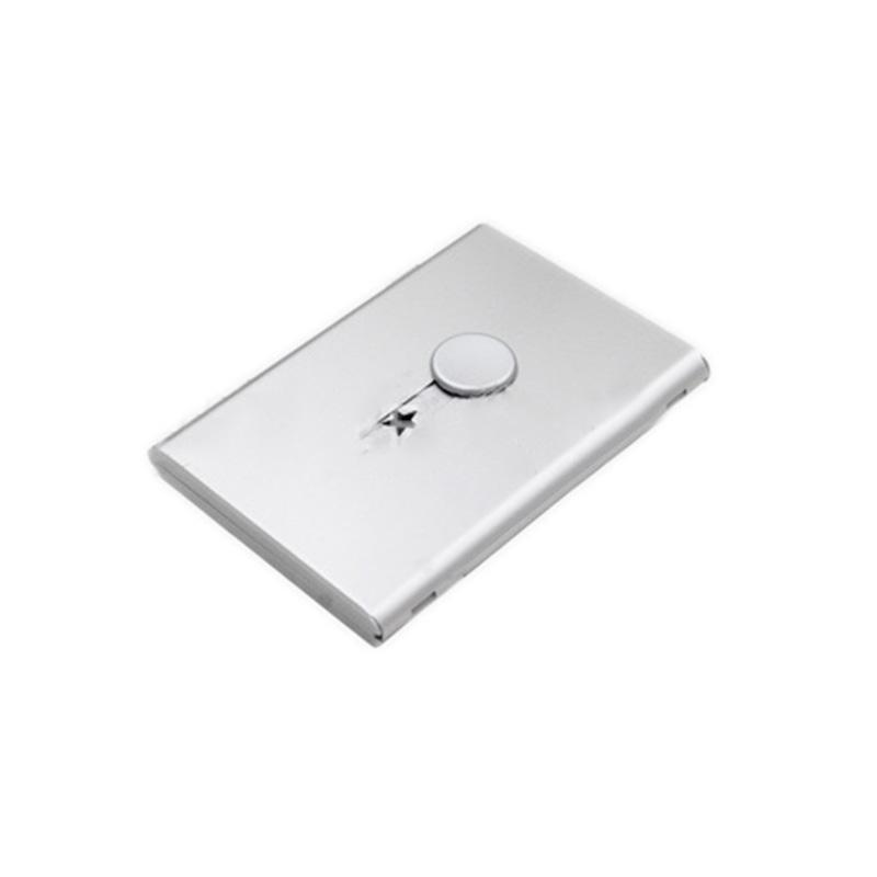 Kovový držák na vizitky Ruční posuvné pouzdro na karty Balíček členství na bankovní karty Ultratenký organizér na vizitky Balicí krabička