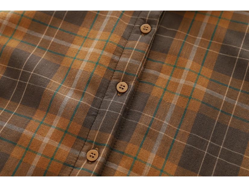 Women's Classic Plaid Long-Sleeve Shirt - Japanese Style, Plus Velvet, Thickened, Warm (Autumn/Winter 2025 Collection)