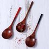Round Spoon Head Wood Handle Teaspoon Ice Cream Dessert Utensils Tableware Wooden Spoon Soup Spoon