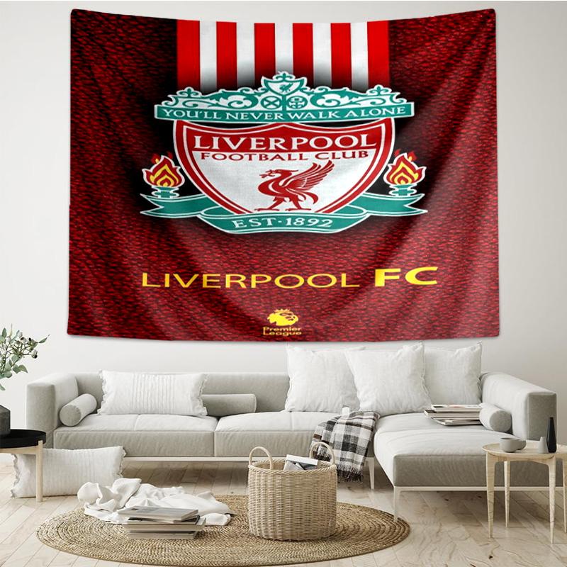 Liverpool Fc Crest Tapestry Hanging for Bedroom,Livingroom, Playroom,Decor Art Room Wall Tapestry Holiday and Birthday Gifts