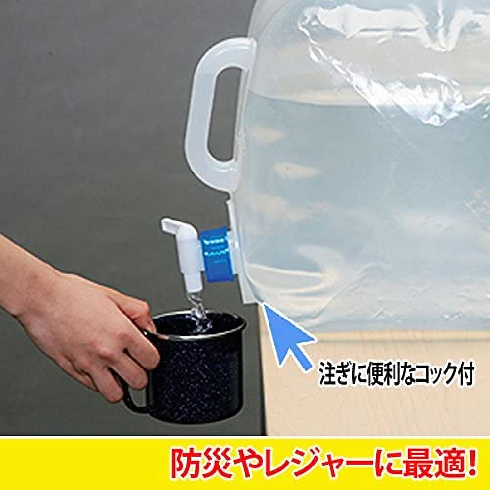 Iris Ohyama Disaster Prevention Goods Water Tank 10 Liters of Disaster Prevention Supplies Disaster Goods [Set 2] WAT-10L