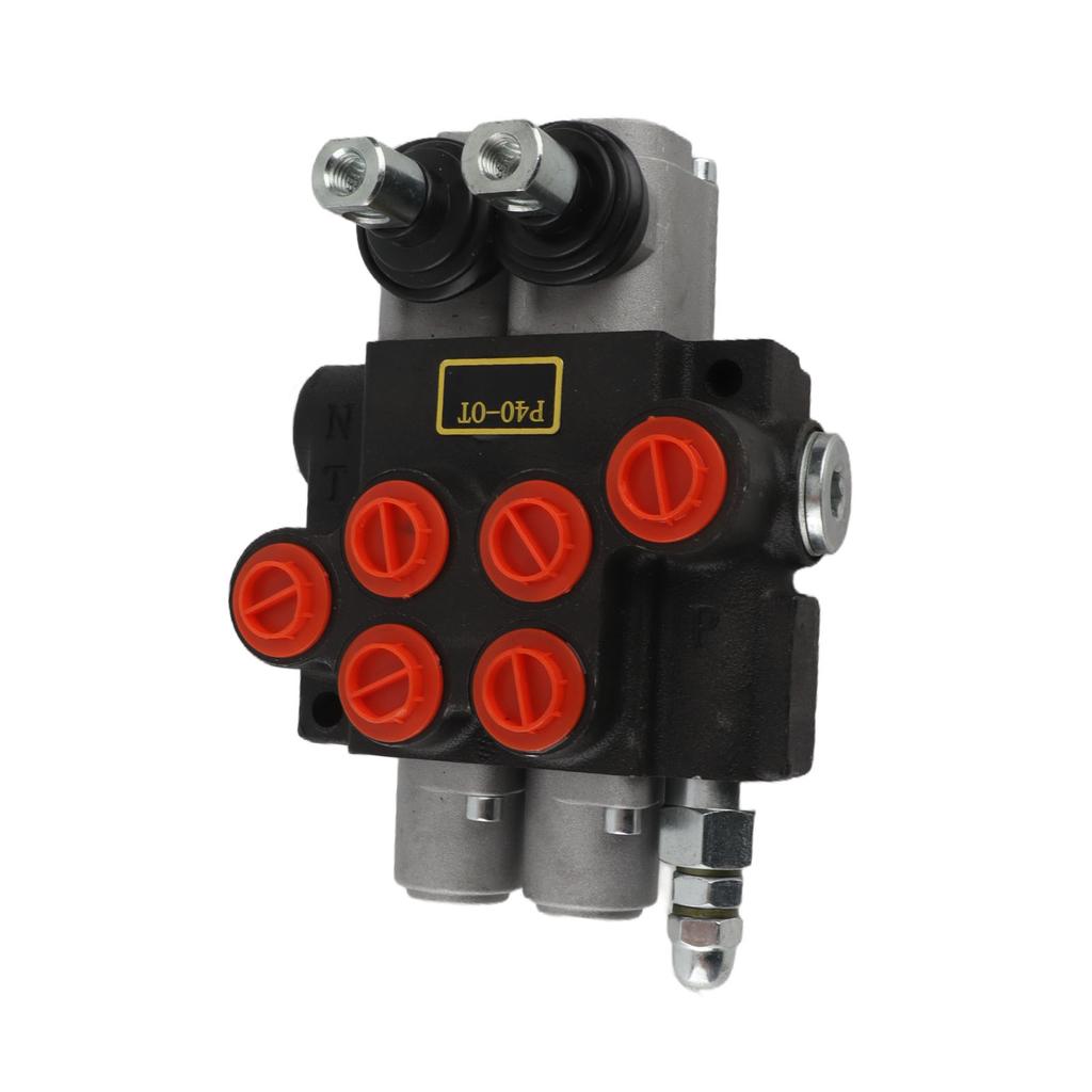 Hydraulic Valve Directional Control Valve 2 Spool Double Acting Valve for Tractor Loader Trailer P40‑OT