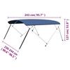 4 Bow Bimini Top Marine Blue 243 x (230 244) x 137 cm