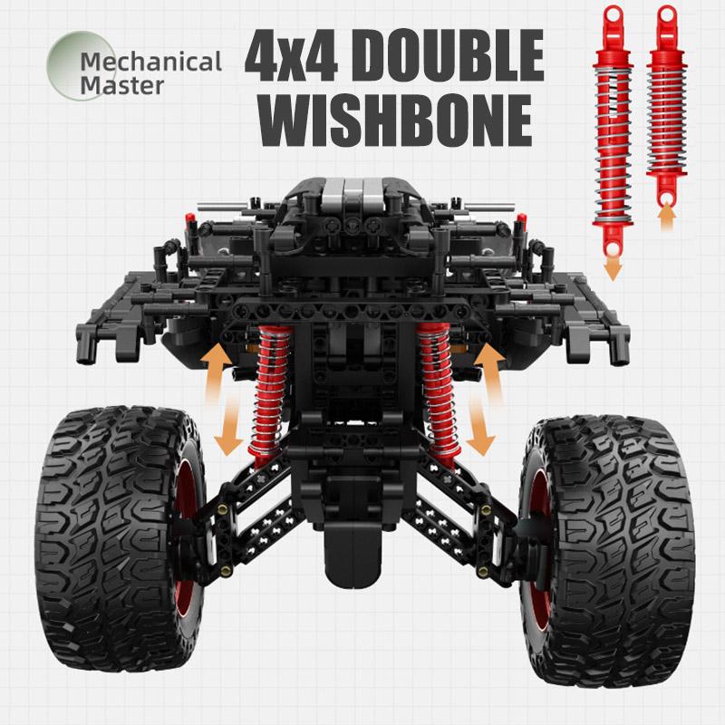 Techniczny MOC 2545 szt. City Wspinaczka Samochód terenowy Klocki Budowlane DIY Zdalnie sterowany Monster Truck Klocki Zabawki Dla Dzieci Prezenty