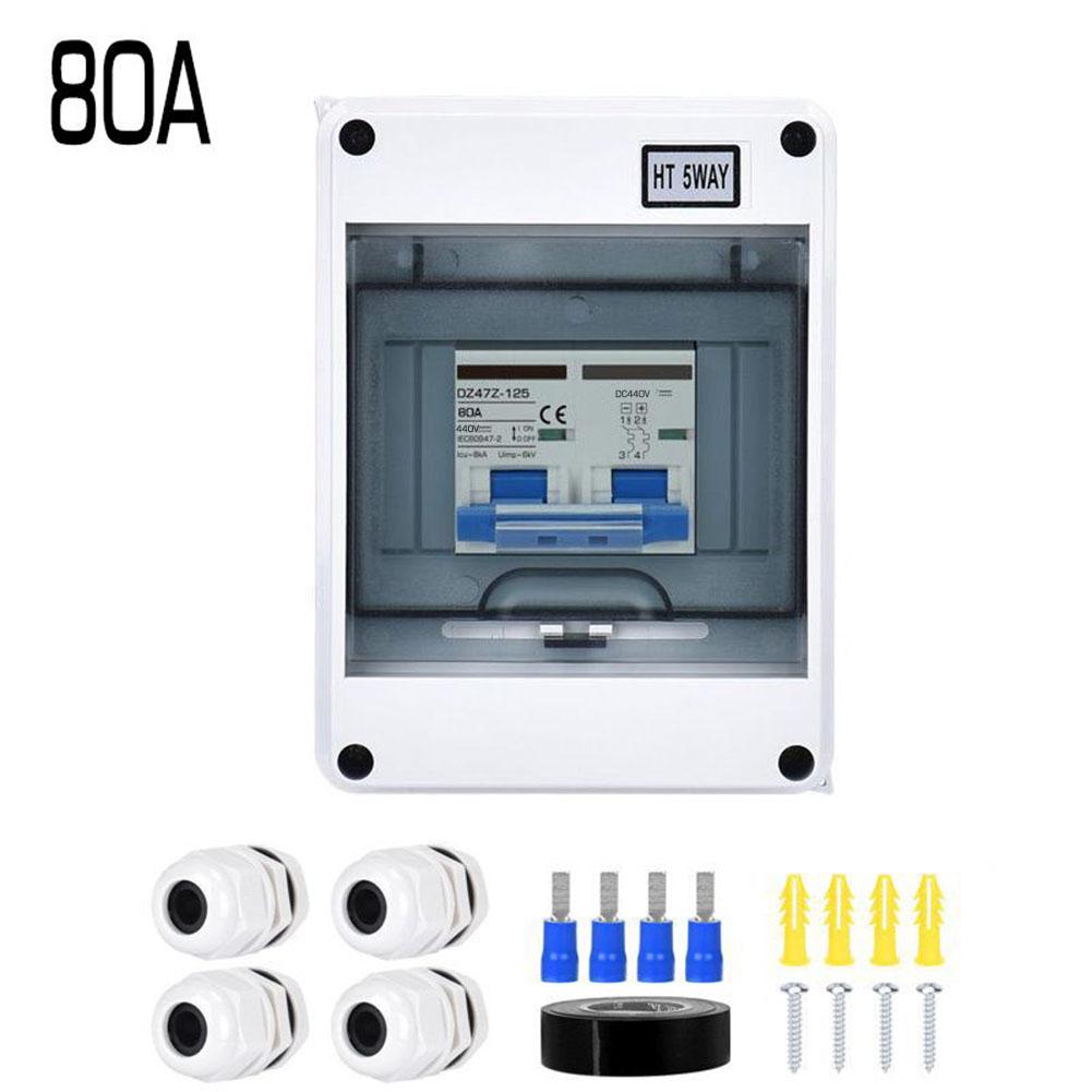 Waterproof Solar Isolator Switch Box DC440V Circuit Breaker PV Disconnect Switch for Wind/Solar/Hybrid System 6 125A Rated