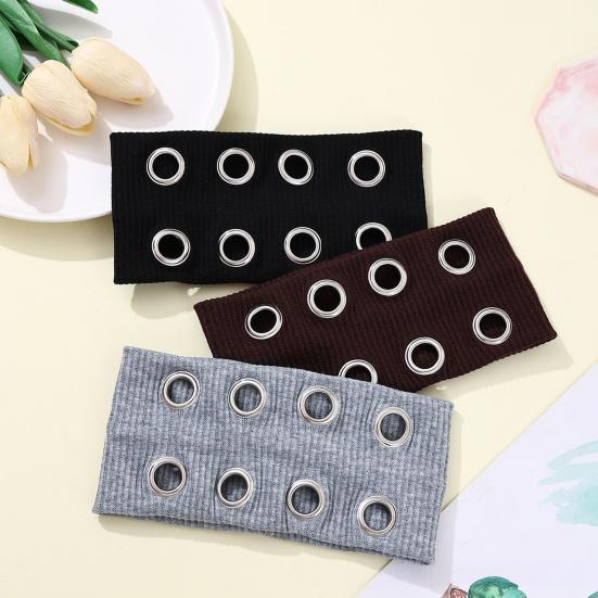 Women Hair Band Punk Style Rock Stretch Headband with Hollow Eyelets Aesthetic Design Hair Accessories