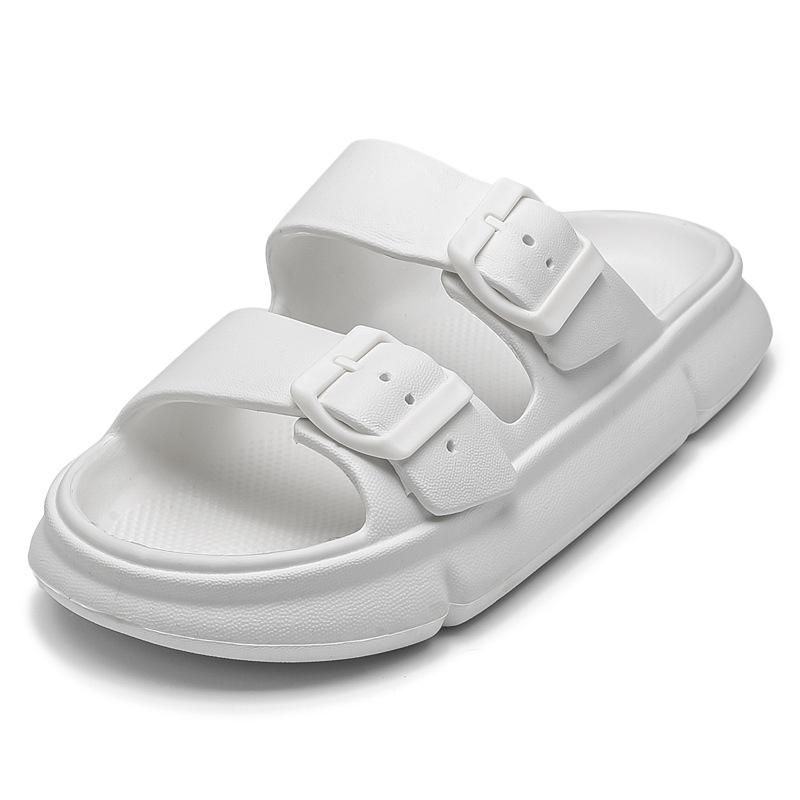 

Мужские сандалии на платформе, шлепанцы для пляжа, с поддержкой свода стопы, стелька из ЭВА, мягкая домашняя обувь 45 белый