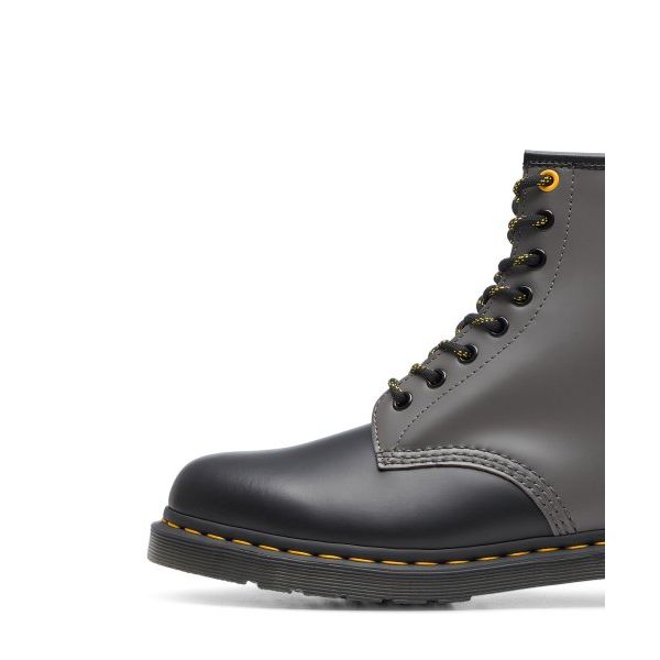 Dr. Martens 1461 Smooth Casual Lace-Up Short Boots Unisex Boots Gray Black 27538001