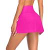 Women Solid Color Drawstring Quick Dry Plain Boxer Swim Trunks For Swimming