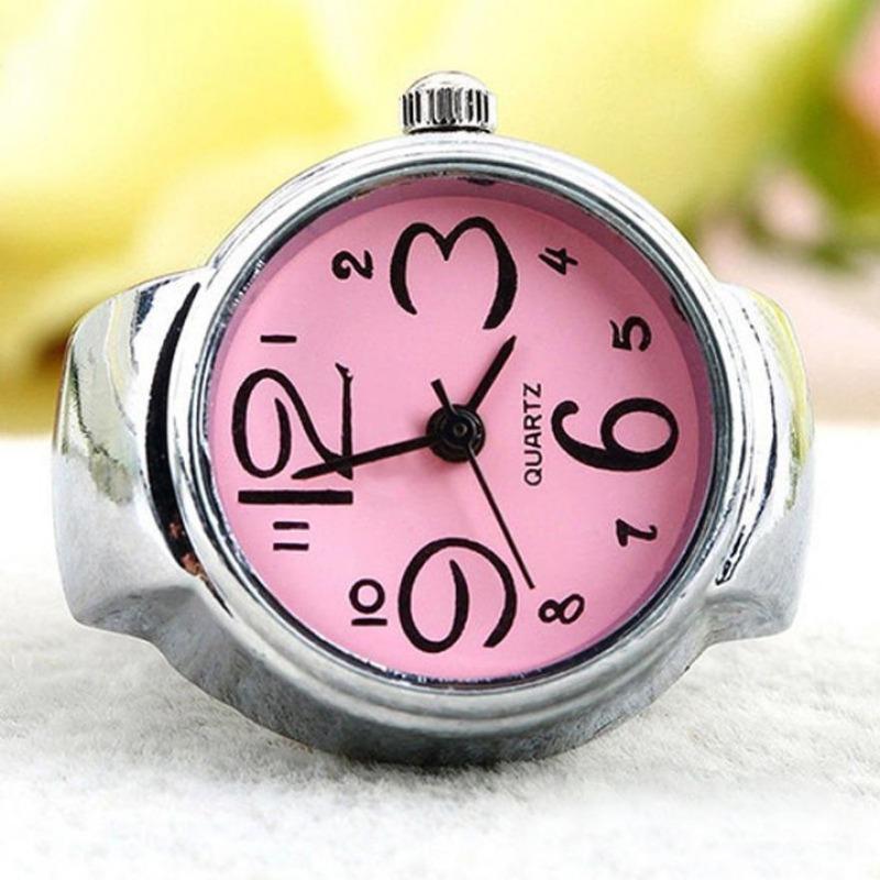 Ring Watches Unisex Lady Girl Steel Round Elastic Quartz Finger Ring Watches Couple Accessories