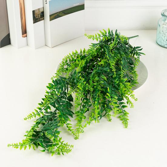 1/2/3/4Pcs Simulated Green Plants Handmade Artificial Labia Leaves No Maintenance Waterproof Garland Garden Decor